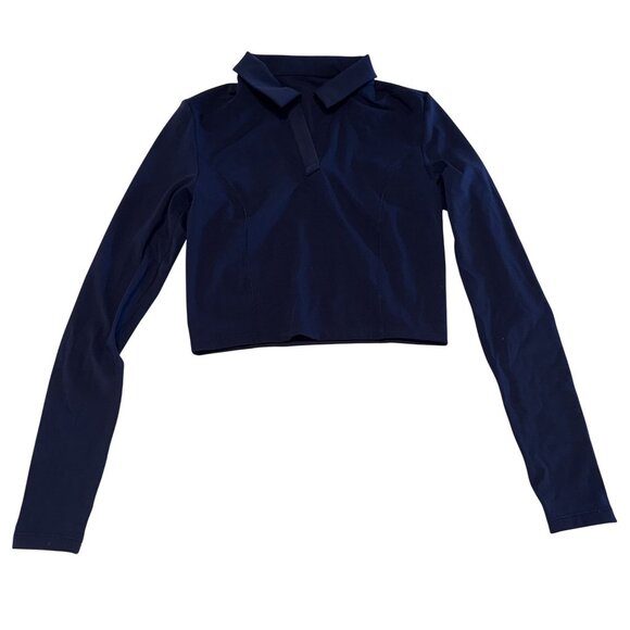 Adanola Tops - NWT Adanola Brushed Long Sleeve Navy Blue Collared Shirt Women's X-Small XS